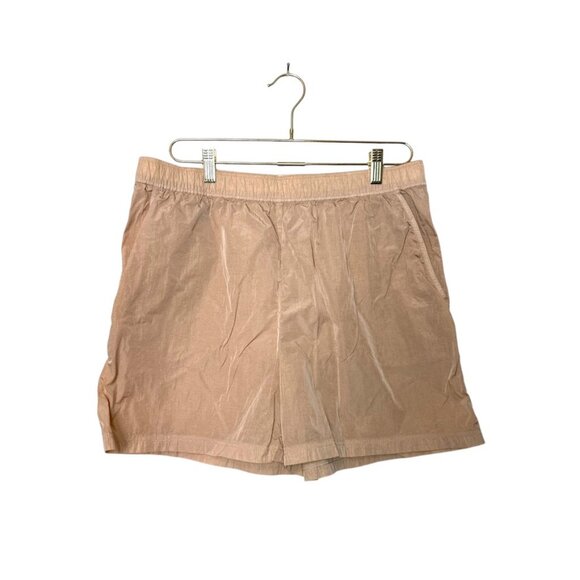Aritzia TNA Claremont‎ Running Short Women L Tan Activewear Nylon Style Gym - Picture 1 of 7